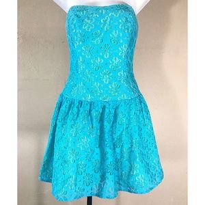 Lilly Pulitzer Tenley Turquoise Lace Me Up Dress